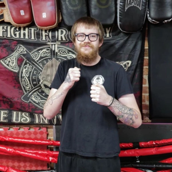 Sawyer Whitey, Director and Gym Manager, coaching Muay Thai and K1 Kickboxing at Valhalla Weymouth