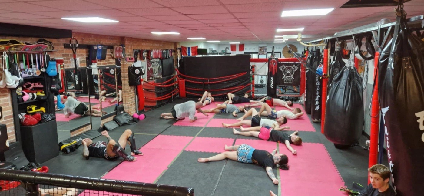 Muay Thai sparring session at Valhalla Martial Arts, Weymouth