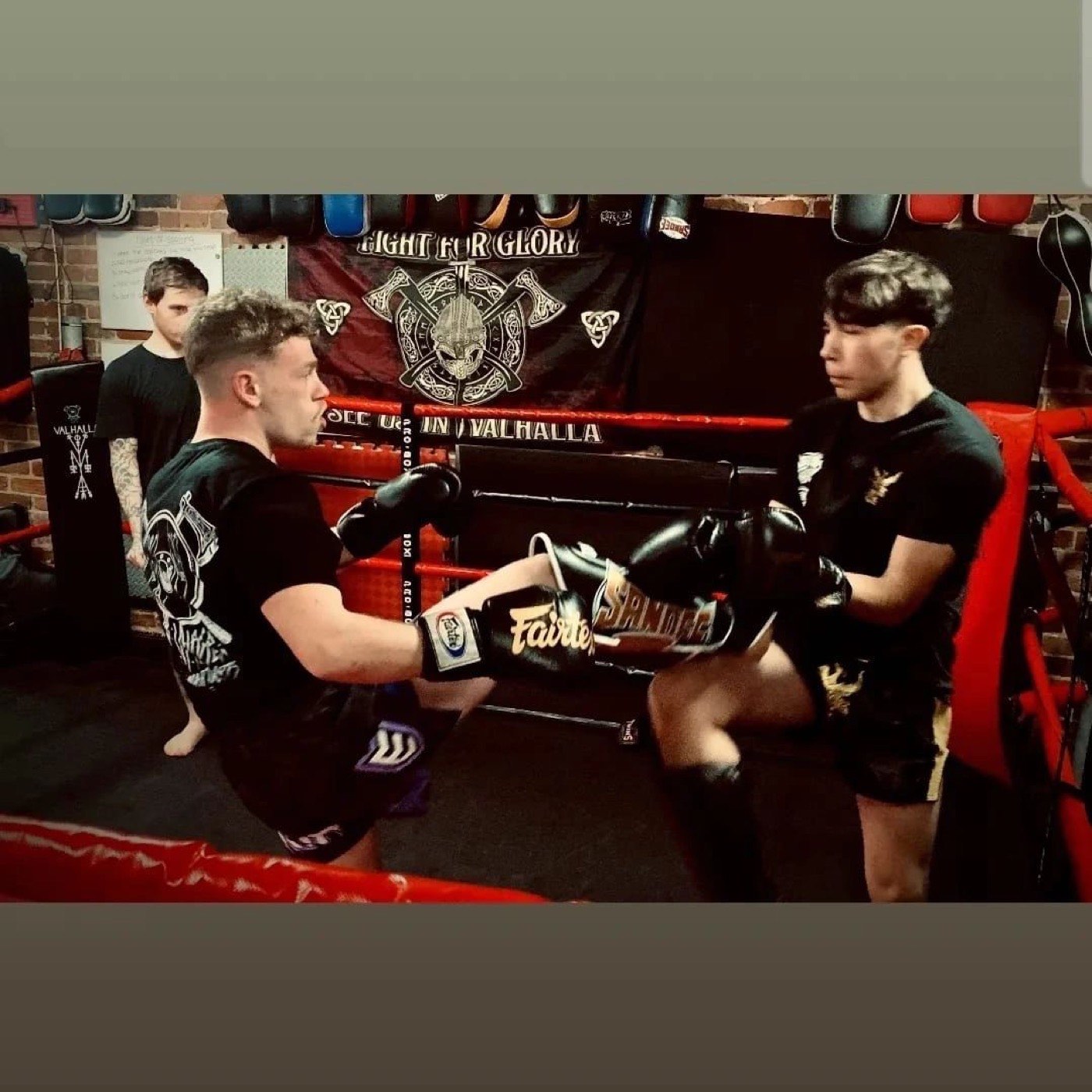 Muay Thai sparring session at Valhalla Martial Arts, Weymouth