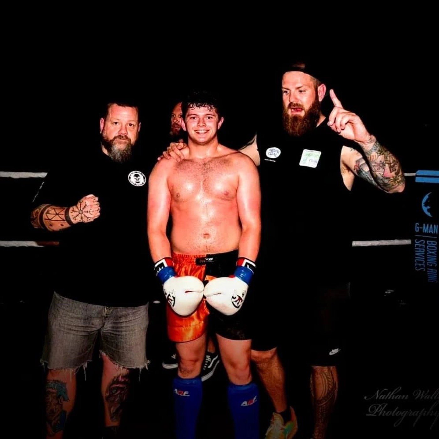 Pad work and striking drills at the Valhalla Weymouth fighting gym