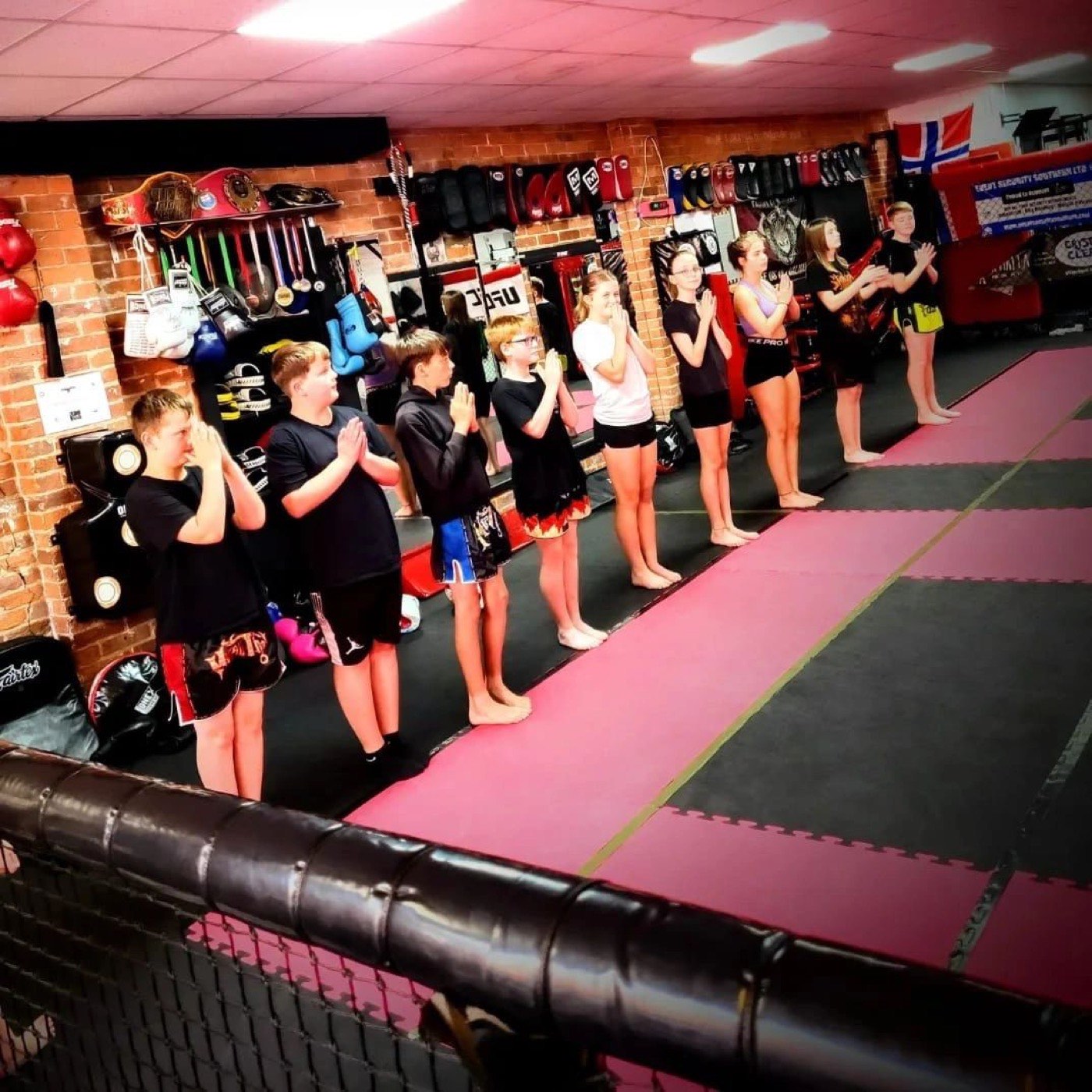 Muay Thai sparring session at Valhalla Martial Arts, Weymouth
