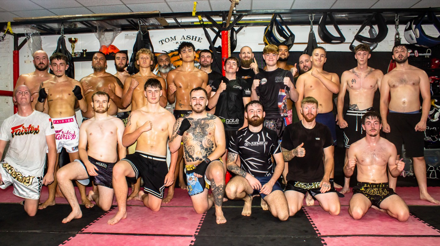 Team photo of Valhalla Martial Arts fighters after training